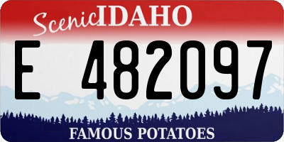 ID license plate E482097