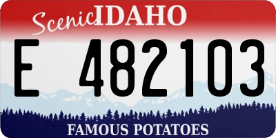 ID license plate E482103