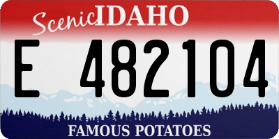 ID license plate E482104