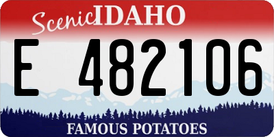 ID license plate E482106