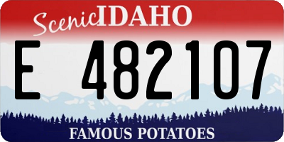 ID license plate E482107