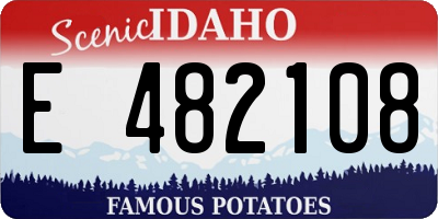 ID license plate E482108