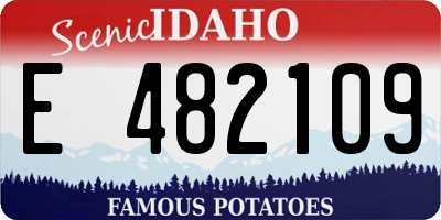 ID license plate E482109