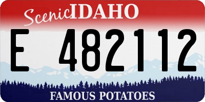 ID license plate E482112