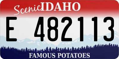 ID license plate E482113