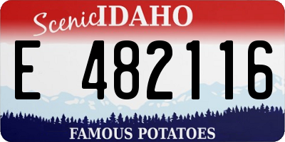 ID license plate E482116