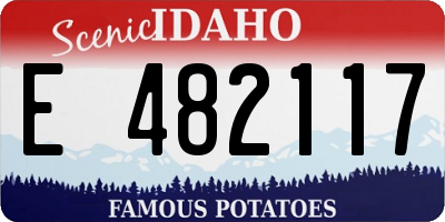 ID license plate E482117