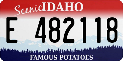 ID license plate E482118