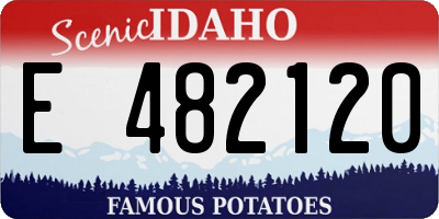 ID license plate E482120