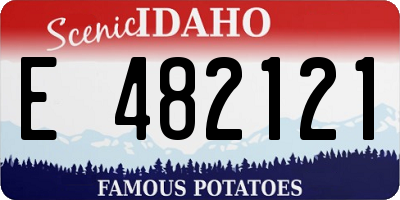 ID license plate E482121