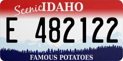 ID license plate E482122