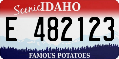 ID license plate E482123