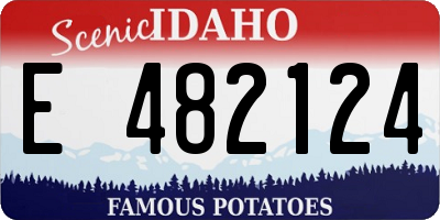 ID license plate E482124