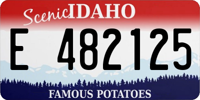 ID license plate E482125