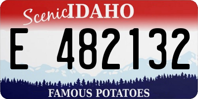 ID license plate E482132