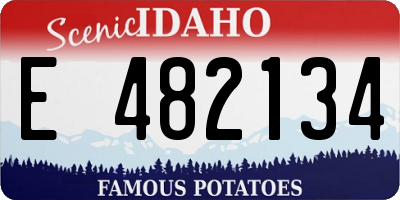 ID license plate E482134