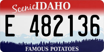 ID license plate E482136