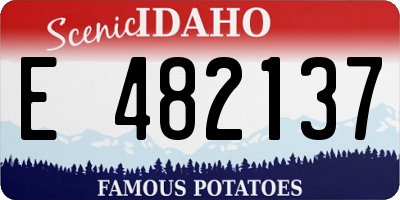 ID license plate E482137