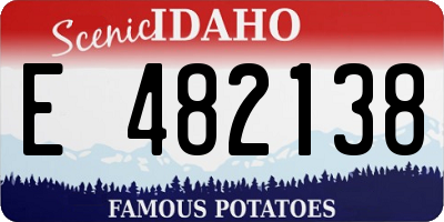 ID license plate E482138