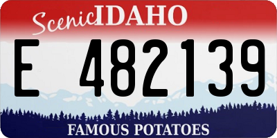 ID license plate E482139