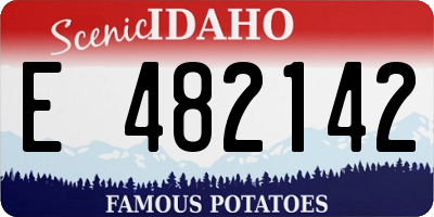 ID license plate E482142