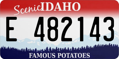 ID license plate E482143