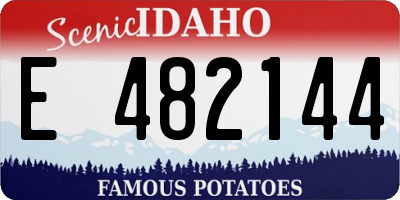 ID license plate E482144