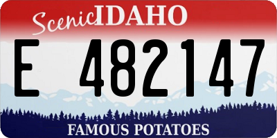 ID license plate E482147
