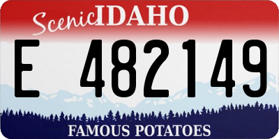 ID license plate E482149