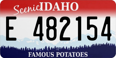 ID license plate E482154