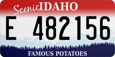 ID license plate E482156