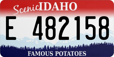ID license plate E482158