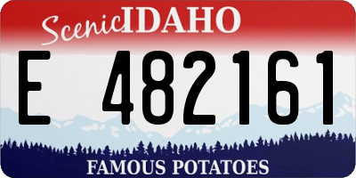 ID license plate E482161