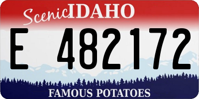 ID license plate E482172