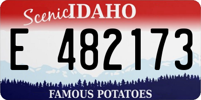 ID license plate E482173