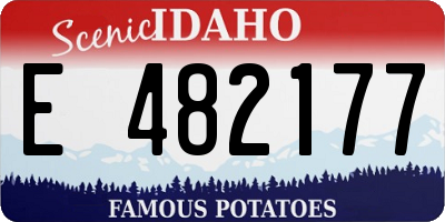 ID license plate E482177