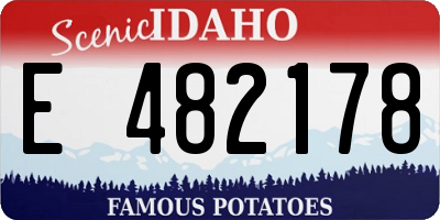 ID license plate E482178