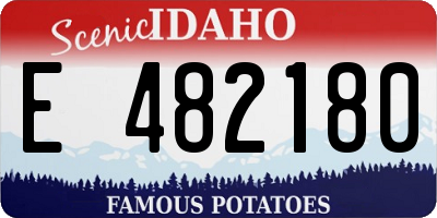 ID license plate E482180