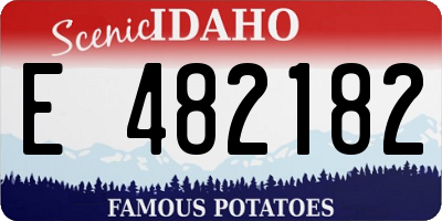 ID license plate E482182