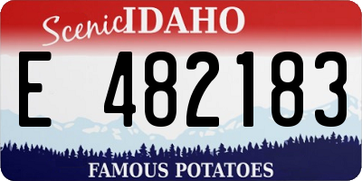 ID license plate E482183