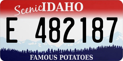 ID license plate E482187