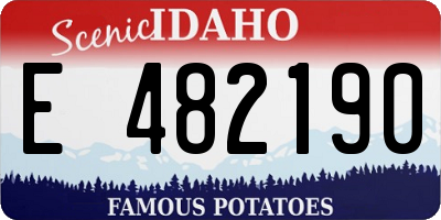 ID license plate E482190