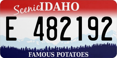 ID license plate E482192