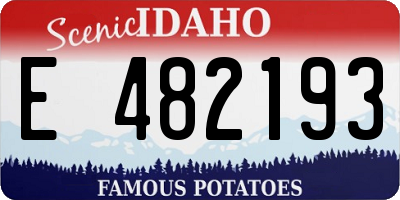 ID license plate E482193