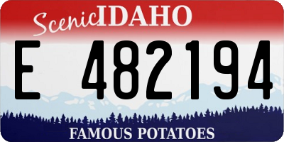 ID license plate E482194