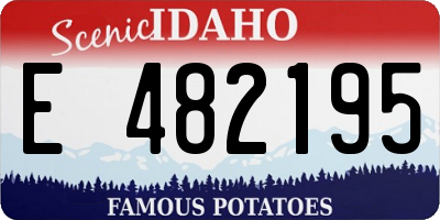ID license plate E482195
