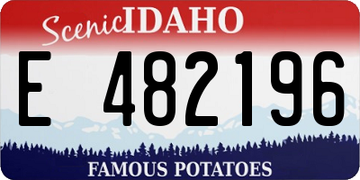 ID license plate E482196