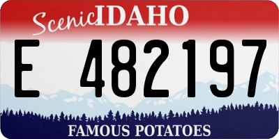 ID license plate E482197