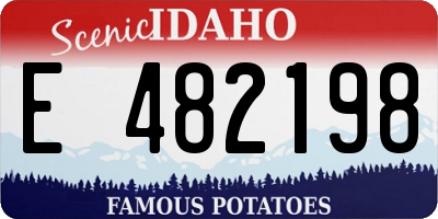 ID license plate E482198