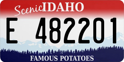 ID license plate E482201